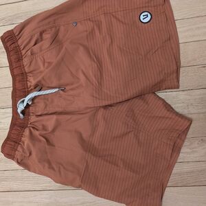 Vuori Men's Burnt Orange/Rust Red Kore Shorts W/Liner